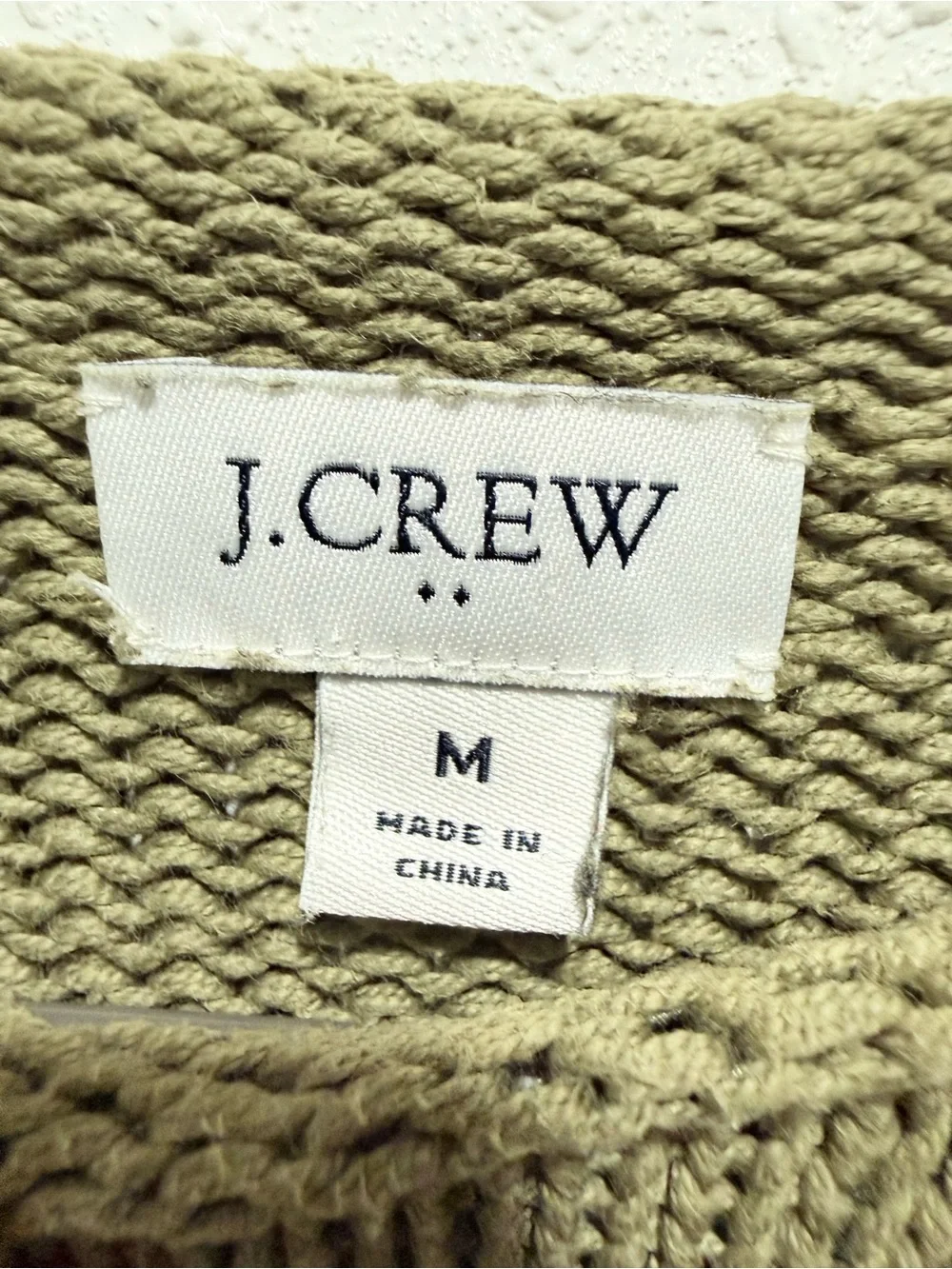 J. Crew 100% cotton Olive Green Crewneck Sweater M